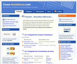 cours-assistance.com: Bac, Cours scolaires univsersitaires - Français :: Nouvelles références... - www.cours-assistance.com
Bac, Cours scolaires univsersitaires - Français :: Nouvelles références... - www.cours-assistance.com cours scolaires universitaires en ligne - Bac, Cours scolaires univsersitaires - Français :: Nouvelles références... - www.cours-assistance.com