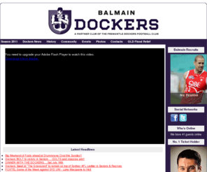 westsydneydockers.com: Welcome to the Balmain Dockers
Balmain Dockers Australian Football Club