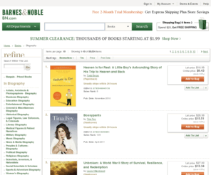biography.net: Barnes & Noble Books - Biography
Biography, Barnes & Noble.com