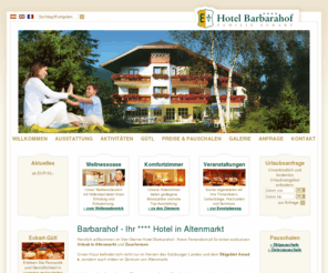 hotel-barbarahof.com: Hotel Altenmarkt Zauchensee - Barbarahof » Hotelzimmer - Wellnesshotel - Motorrad Hotel - Seminarhotel im Salzburger Land - Österreich » WILLKOMMEN
Herzlich willkommen im Vier Sterne Hotel Barbarahof - Ihrem Feriendomizil für einen exklusiven Urlaub in Altenmarkt und Zauchensee.