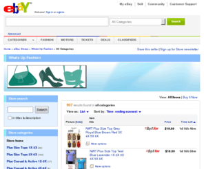 ishopplussize.com: Whats Up Fashion items - Get great deals on Plus Size Tops 3X-6X items on eBay Stores!
Buy Whats Up Fashion, Plus Size Tops 3X-6X items on eBay.  Find a huge selection of Plus Size Tops 1X-3X, Men Suits - sizes 44-48, Men Suits - sizes 50-54 items and get what you want today.