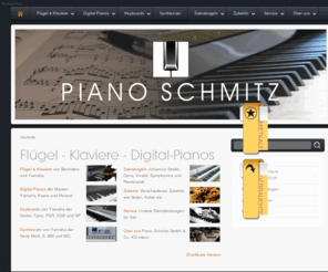 pianospielen.com: Piano Schmitz Flügel - Klaviere - Digital-Pianos
Piano Schmitz GmbH & Co. KG - NRW - Flügel, Klaviere, Keyboards, Digital-Pianos, Sakralorgeln, Gutachten, Mietinstrumente