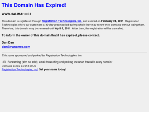 halimah.net: HALIMAH.NET Has Expired!
