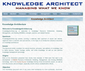knowledgearchitect.org: Knowledge Architect
Managing what we know