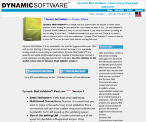 mailvalidator.com: Mail Valdator - email marketing; verify your email addresses in your list
Mail Validator - email validator, verifies that email addresses are valid.