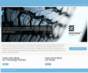 tractionsm.com: Traction Sales & Marketing
Traction Sales and Marketing is a boutique sales and marketing operations firm with unmatched experience in aligning technology to daily business requirements.