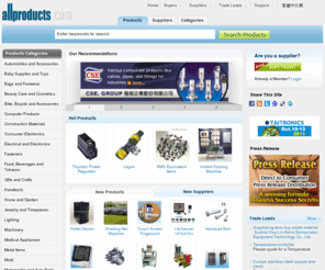 allproducts.com: Taiwan Manufacturers Directory, China Manufacturers - allproducts.com
Manufacturers directory with products made in Taiwan & China. Find reliable Taiwan & China OEM/ODM manufacturers and contract manufacturing companies here.