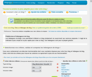 bloguons.com: Comment créer un blog ? Comparez avant de créer le votre !
Comparatif des solutions pour la création de votre blog : tests et fonctionnalités de 20 plateformes pour blog.