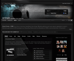 centerstagem.com: Drum Site Index
View and discuss drums, cymbals, drumming, drummers, drummer videos, kit pictures, drummers, drummer news and resources.