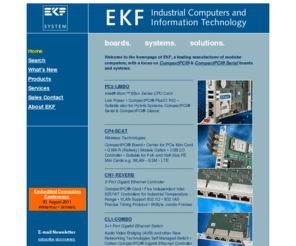 serial-cpci.com: EKF Homepage
Industrial Computers & Information Technology