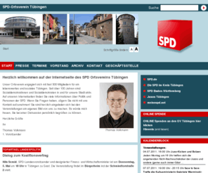 spd-tuebingen.de: Start - SPD-Ortsverein Tübingen
Die Gliederung der SPD für den Bereich der Stadt Tübingen informiert über ihre Positionen, Veranstaltungen und Termine und nennt die Ansprechpartner.