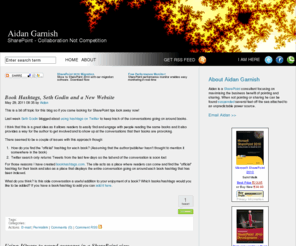 aidangarnish.net: Aidan Garnish | Aidan GarnishSharePoint - Collaboration Not Competition
SharePoint - Collaboration Not Competition