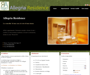 allegriaresidence.it: Allegria Residence
Allegria Residence, affitto mini appartamenti in Roma, la comodità di una casa al costo di una stanza