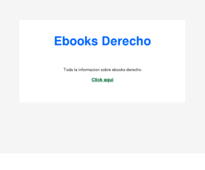ebooksderecho.com: Ebooks Derecho
Informacion sobre ebooks de derecho.
