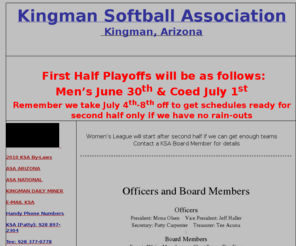 kingmansoftballassociation.com: Kingman Softball Association
Kingman Softball Association information