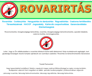 rovarirtas.info: Rovarirtás - csótányírtás lakások és társasházak részére
