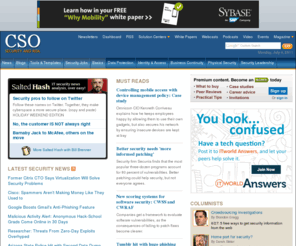 csoleads.com: CSO Online  - Security and Risk
CSO - information security & physical security thought leadership - news, analysis, how-tos & jobs 
