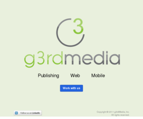 g3rdmedia.com: g3rdMedia
g3rdMedia, Inc. provides book publishing, web/mobile design and development.