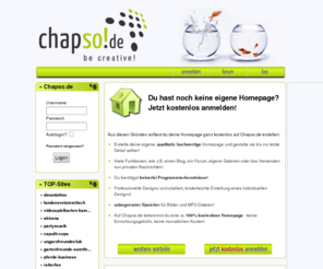 chapso.de: Deine eigene kostenlose Homepage | Chapso.de
Erstelle deine eigene kostenlose Homepage.