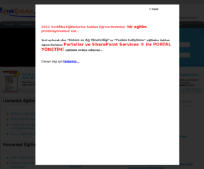 farukcubukcu-bt.com: Faruk Çubukçu Eğitim Merkezi
Faruk Çubukçu Eğitim Merkezi İzmir, Eğitim Merkezimizde Uzmanlık Seminerleri, Kurumsal Seminerler, BT Teknoloji Danışmanlığı ve daha birçok alanda seminerler vermektedir.