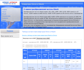 omron-hitachi.info: Преобразователи частоты Omron и Hitachi
Преодбразователи частоты Omron и Hitachi