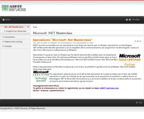 askit-services.com: Microsoft .NET Masterclass
ASKIT-Services - the overal webrelated solutions, consultancy and help for albanians