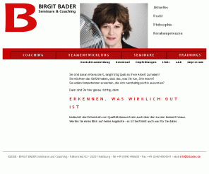 bibader.de: BIRGIT BADER · Seminare & Coaching
