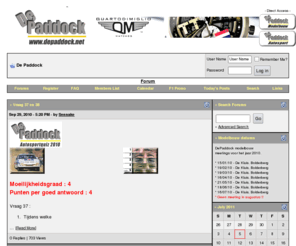 depaddock.com: De Paddock
De Paddock is een Belgische autosport-community waar racefans elkaar ontmoeten.