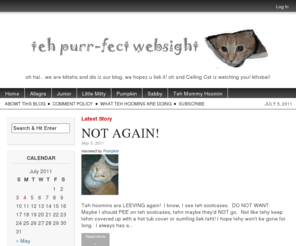 purrfectwebsite.com: teh purrfect websight | oh hai…we are kittehs and dis iz our blog.  we hopez u liek it!  oh and Ceiling Cat iz watching you!  kthxbai!
oh hai…we are kittehs and dis iz our blog.  we hopez u liek it!  oh and Ceiling Cat iz watching you!  kthxbai!
