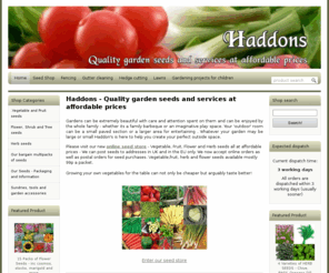 haddons-online.com: Haddon's - Quality Seeds & Services at affordable prices
Haddon's - quality garden services at affordable prices - fencing,paths,patios,turf,hedgecutting and more Nuneaton, Atherstone and Tamworth areas