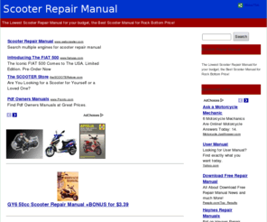 scooterrepairmanual.net: Scooter Repair Manual
Scooter Repair Manual - Scooter Repair Manual