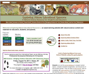 exploringnature.org: Exploring Nature Educational Resource: A Natural Science Resource for Students and Educators
