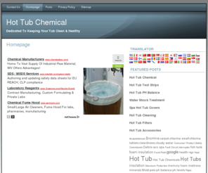 hottubchemical.org: | Hot Tub Chemical
Hot Tub Chemical Hot Tub Chemical - It is the water temperature that is the main culprit of bacteria proliferation in hot tubs. This is because the