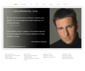 jasonnedecky.com: Jason Nedecky, Baritone - Toronto, Canada
Jason Nedecky, Baritone - Toronto, Canada