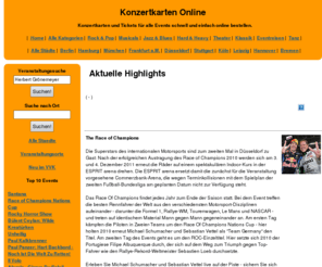 konzertkarten-online.com: Konzertkarten online
Konzertkarten und Tickets hier im Vorverkauf. Karten für alle Events bequem online bestellen.