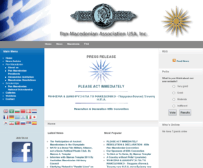 macedonianstar.org: Macedonia, Macedonian, Pan-Macedonian Association USA, Inc.
Pan-Macedonian Association is a Greek Macedonian association promoting and educating about Macedonian History, culture, news, affairs, all about Macedonia