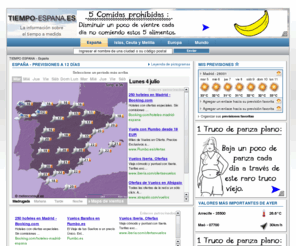 meteo-espana.es: Tiempo España : Previsiones METEO GRATUITA a 12 días - Hoy en día jueves 14 abril 2011
Tiempo España - Previsiones meteorológicas gratuitas a 12 días de METEO CONSULT para Hoy en día jueves 14 abril 2011 - La información sobre el tiempo a medida - Previsiones gratuitas a 12 días en España, Europa, el Mundo, Ultramar, la Montaña, la Playa - Las últimas informaciones - Los vídeos - La comunidad meteorológica con sus corresponsales locales