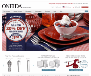 oneida.com: Oneida - Bring Life to the Table
The official Oneida site. Oneida offers you the largest selection of fine, casual, child and baby flatware, and a great assortment of dinnerware, serving pieces, glassware, cookware, bakeware, cutlery and kitchen tools and gadgets. We have set America's tables since 1880!