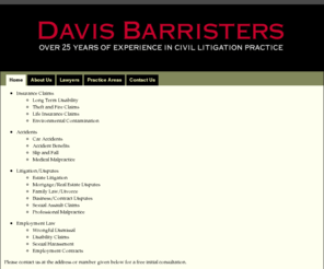 davisbarristers.com: Davis Barristers
Davis Barristers, over 25 years in civil litigation practice