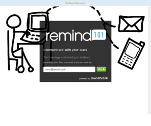 remind101.com: remind101.com
Students receive text message and email reminders before assignments are due
