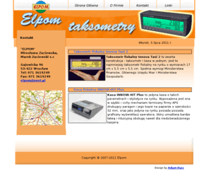 elpom.net: Elpom Taksometry - Strona Główna
Elpom Taksometry Wrocław