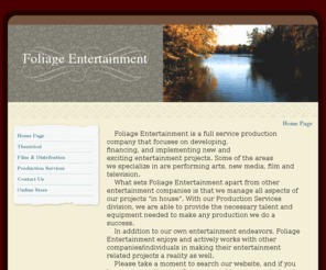 foliage-ent.com: Home Page
Home Page