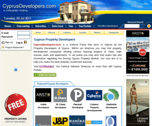 sat365.com: Cyprus Property Developers
Cyprus Property For Sale by Cyprus Developers. Use Cyprus Property Developers to find Villas, Houses, Apartments, flats, land, commercial property and offices to Buy or Rent