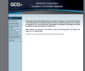 advantacommittee.com: Advanta CorporationCreditors' Committee Website
ADC, Advanta Corporation