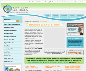 backcaresolutions.net: Back Pain Information - Dorn Spinal Therapy
back Care Solutions Dorn Spinal Therapy