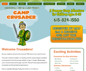 campcrusaders.com: Hendersonville Christian Academy Presents, Camp Crusader :
