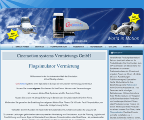 flugsimulator-vermietung.com: Cinemotion systems Gmbh Simulatoren Vermietung vom Profi
Vermietung Flugsimulator Astrojet Ineraktiver Cessnasimulator und Formel 1 Simulator 