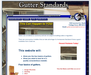 gutterstandards.com: Gutter Standards
Gutter Standards-Know what to look for in a quality conscientious gutter installer