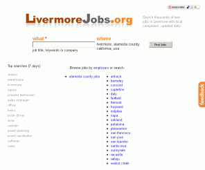 livermorejobs.org: LivermoreJobs.org: Livermore jobs. Find all jobs in Livermore, CA with one search.
Livermore, CA jobs â all jobs in Livermore with one search.