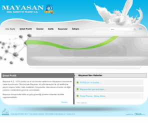 mayasan.com: Mayasan - Ana Sayfa
Mayasan A.S. International Manufacturer & Supplier for the Dairy Industry Coagulants/Rennet, Antioxidan (Pimaricin/Natamicyn), Colorants, Nisin, Lysosyme, Milk Analyzer